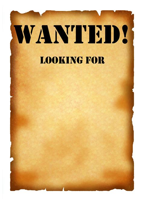 Wanted Sign Printable